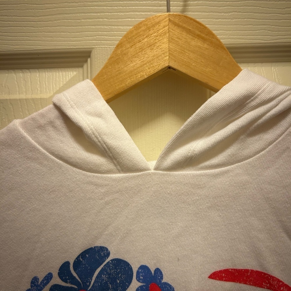 Old Navy Girls XL (14-16) Patriotic Long Sleeve Cropped Hoodie Tee NWT!! - Picture 3 of 9